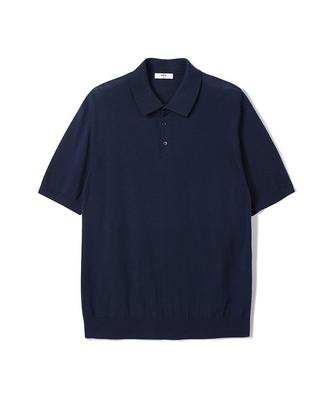 NOTIG 100% Cotton Washable Pique Collared Knit Navy_Oks2Swts102N1