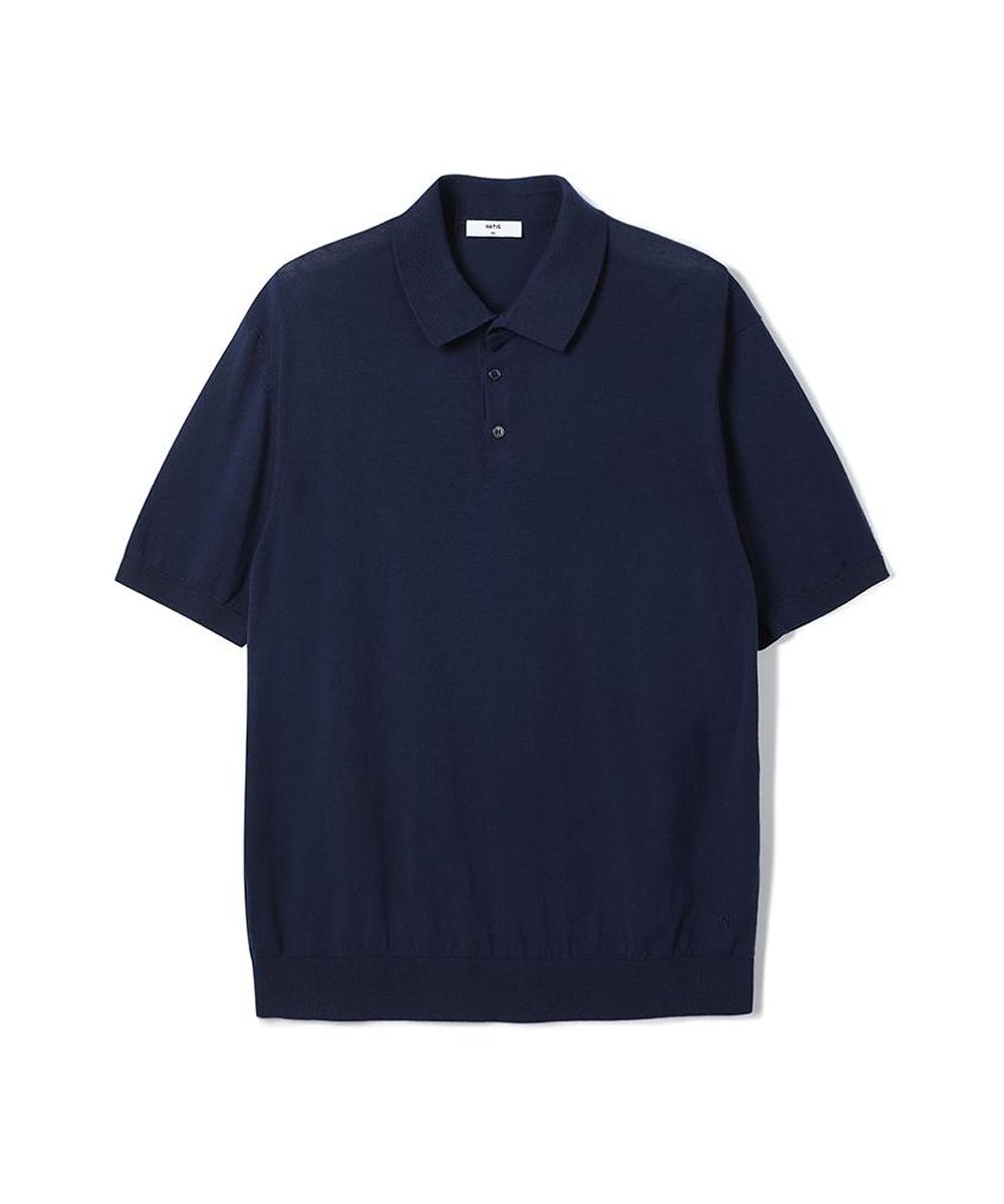 Notig 100% Cotton Washable Pique Collared Knit Navy_Oks2Swts102N1 Navy/095