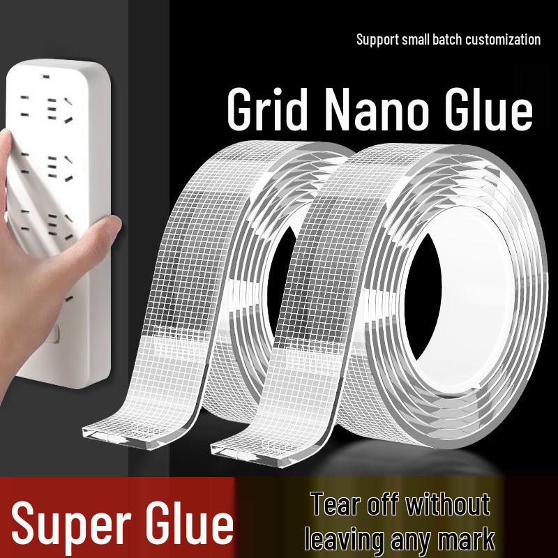 

High Viscosity Transparent Acrylic Nano Double-Sided Tape - No Trace, Ideal for Home and Office Use 1mm Thick, 2cm Wide, 1m Long