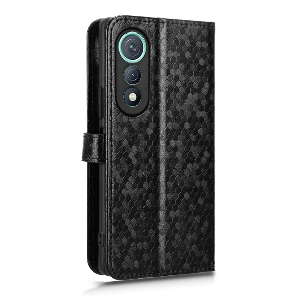 For TECNO Pova Curve 5G LJ8k Wallet Case Dot Pattern Imprint PU Leather Phone Cover with Wrist Strap