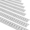 Kit de rail d'arrimage E-Track, Ensemble de 34 pièces de 5 pieds de rails E comprenant 8 rails en acier et 2 fentes simples et 8 anneaux en O et 8 attaches avec anneau D et 8 embouts, Sécurisation