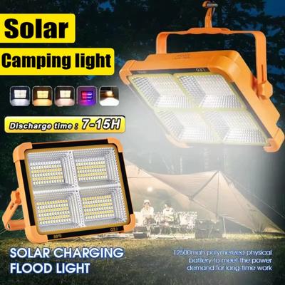 Ultrahelle LED Solar Flutlicht USB Wiederaufladbare Campinglaterne Wasserdicht Outdoor Tragbarer Suchscheinwerfer Scheinwerfer Flutlicht