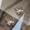 5pcs Beautiful Butterfly Buttons 20mm Gold/Silver Color Metal Shank Buttons Woman's Clothing Buttons