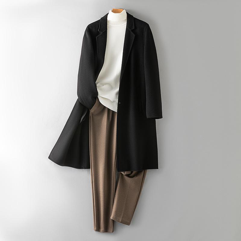 Wool Coat Men's Thickened Woolen Coat Long High-end Cashmere-free Coat