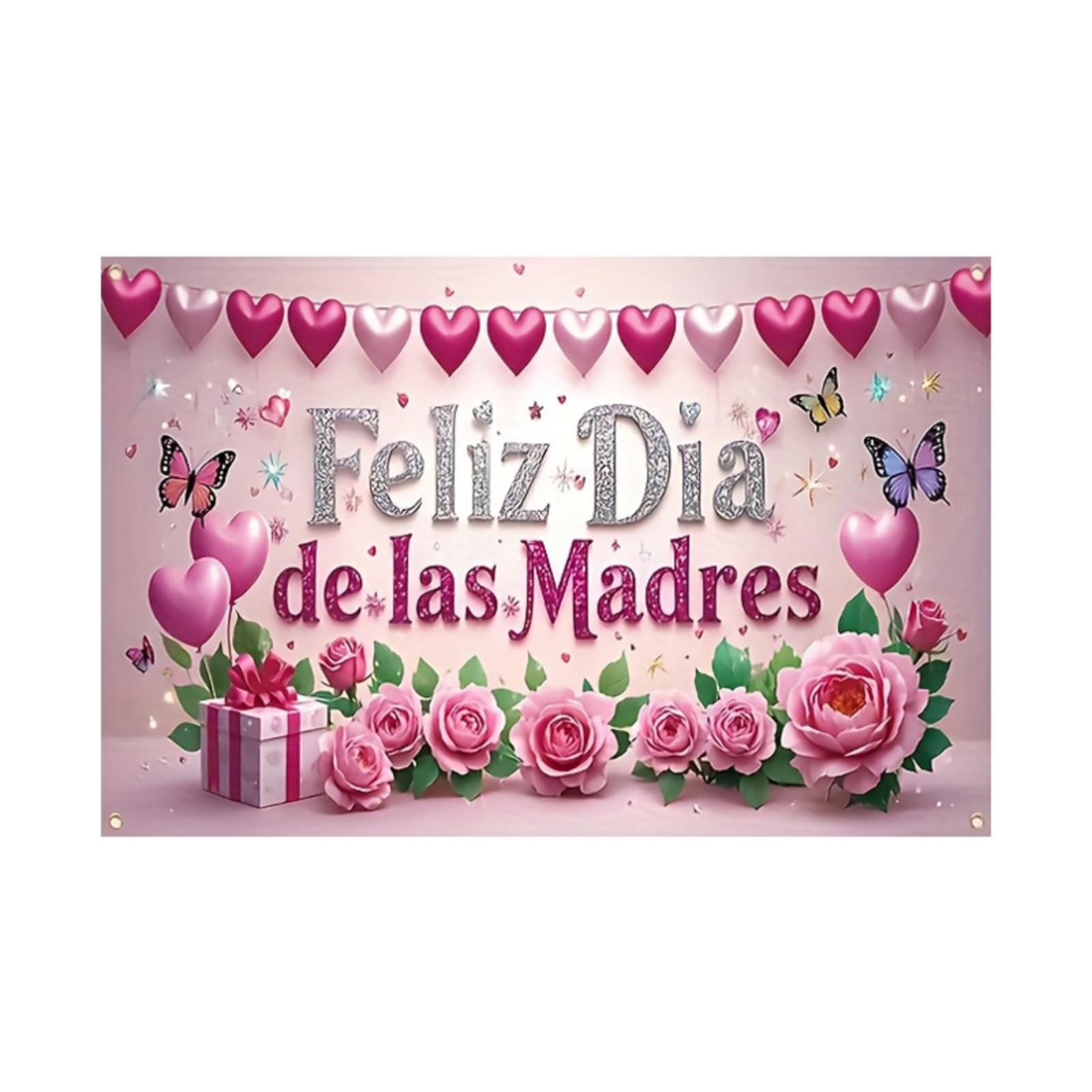 

Ткань для фона ко Дню матери Декорация ко Дню матери Атмосфера вечеринки Декорация для семейного сбора ко Дню матери one size