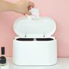 Mini Trash Can with Lid Small Desk Countertop Garbage Can Pop Up Tiny Waste Basket for Bathroom