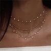 New Gold-plate Crystal Stars Pendant Necklaces For Women Necklace Multilevel Female Boho Vintage Jewelry Wedding Gift