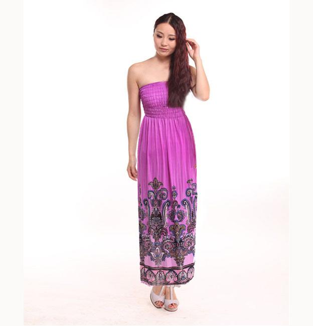 Летние богемные сексуальные женские платья-бюстье с открытой спиной, длинные платья M