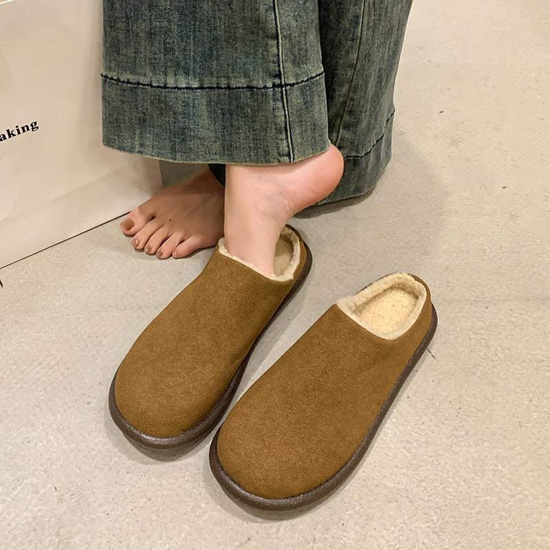 Fashion Women Slippers New Thick Sole Indoor Couples Slippers Winter Household Warm Fluffy Slippers Plush Home Cotton Shoes Slides Women