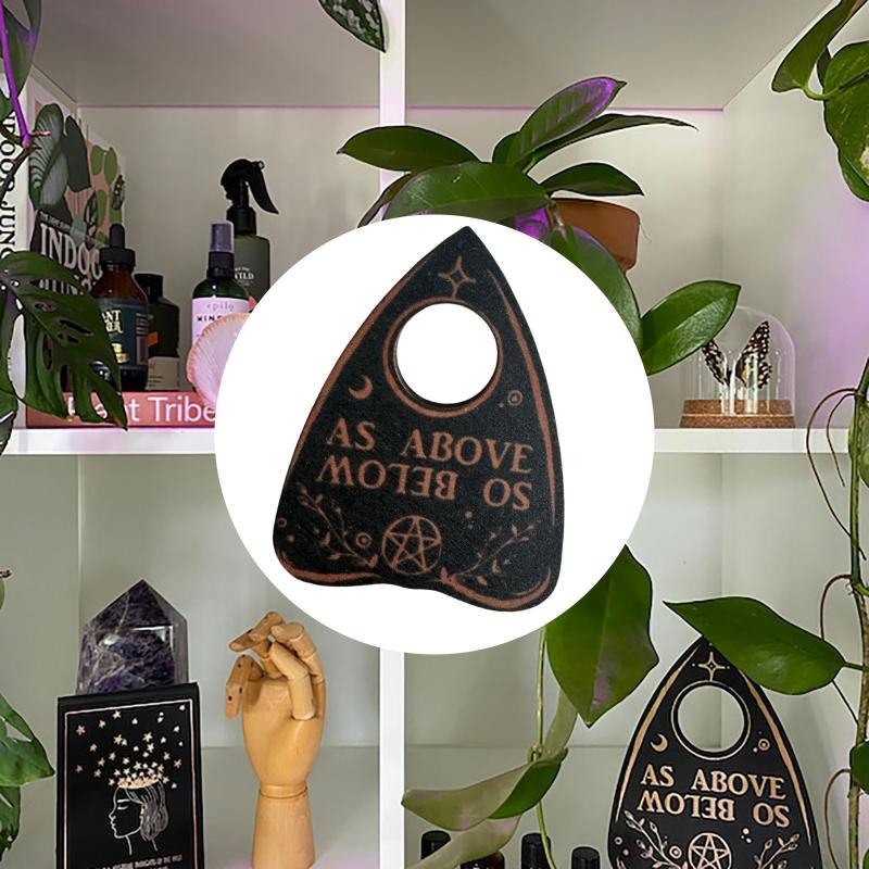 1/3Pcs Retro Mini Ouija Board Wooden Divination Pendulum Board Engraved Magic Board Ornament Metaphysical Wiccan Altar Supplies