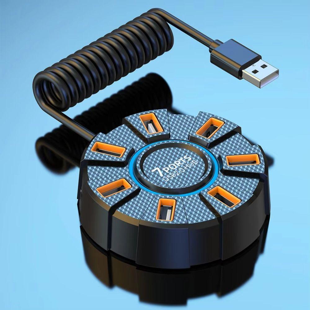 USB Splitter USB 2.0 Hub RGB Backlight Multi Splitter Adapter  Mouse Keyobard Printer