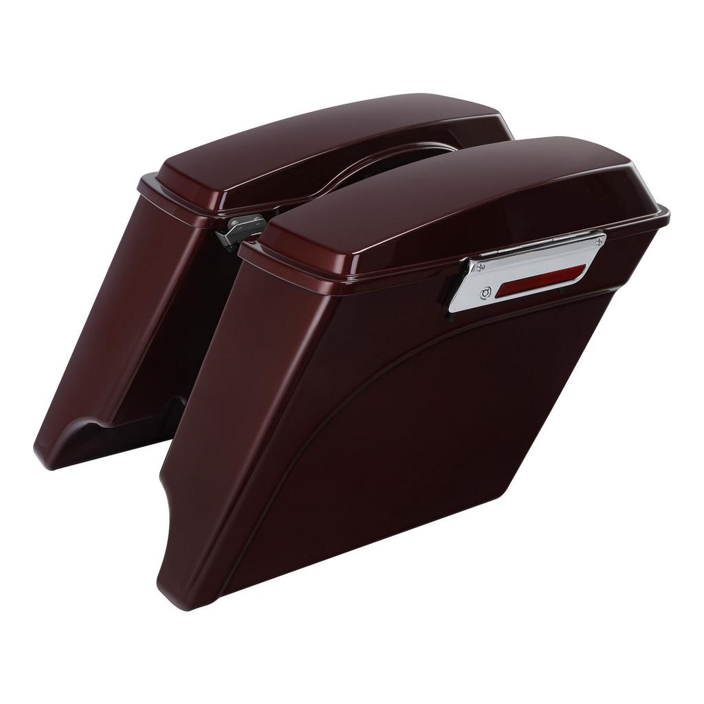 Motorcycle 5" Stretched Extended Saddlebags Bag For Harley Touring Road King Street Glide Electra Glide 1993-2013