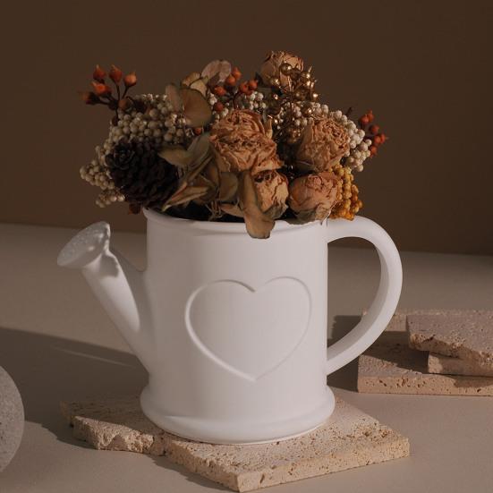 Yousheng 1 Set Watering Can Silicone Mold Handmade Gypsum Epoxy Resin Casting Mold Love Heart Flowerpot Storage Box Making Mould DIY Craft Lovers Gift