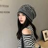 Large Head Size Beanies Hat Jacquard Letter Beanie Skullies Cap Street Fashion Bucket Hat Unisex