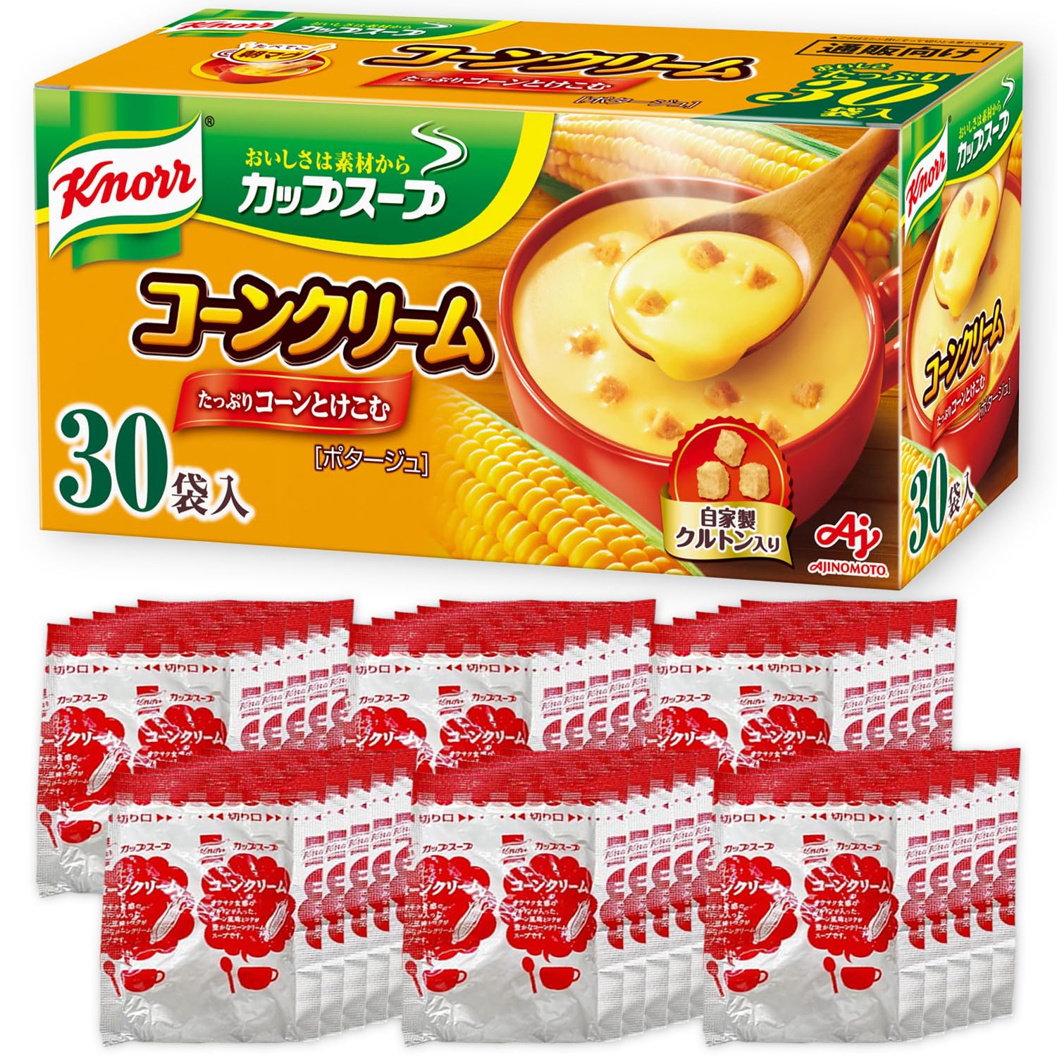 Knorr Cup Soup Corn Cream 30 bags vegetable instant large capacity emergency food stock