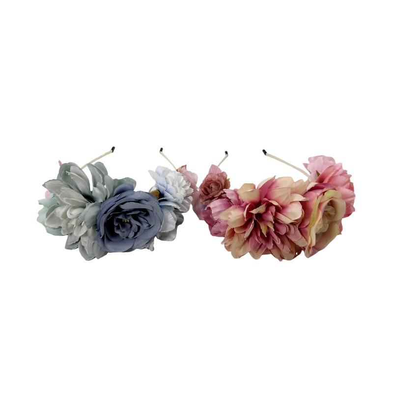 Spring and summer new gradual change simulation flower headband, wedding party photo headgear