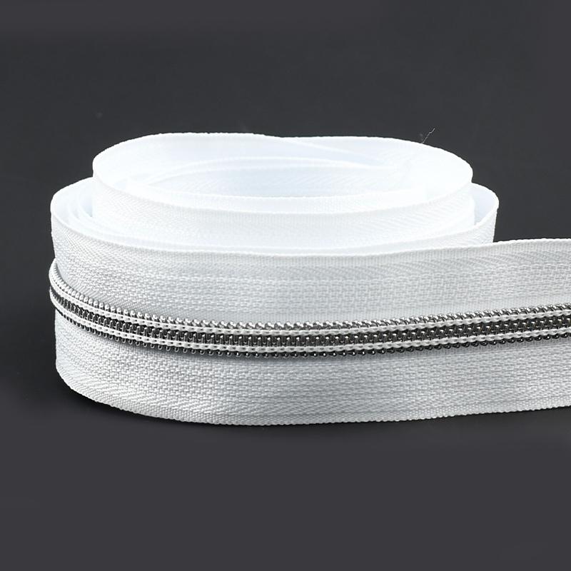 2/3/5/8/10M 5# Nylon Coil Zippers For Bag Clothes DIY Plastic Zipper Tape By The Meter Decorative Zips Repair Sewing Accessories