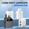 120W Schnellladegerät Mit 3 USB-A Und 2 USB-C Ports Hohe Ladegeschwindigkeit Für Reisen Home-Office-Nutzung Für Smartphones Tablets