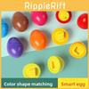 Educational Egg Wooden Shape Matching Toy For Brain Development Cognitive Skills