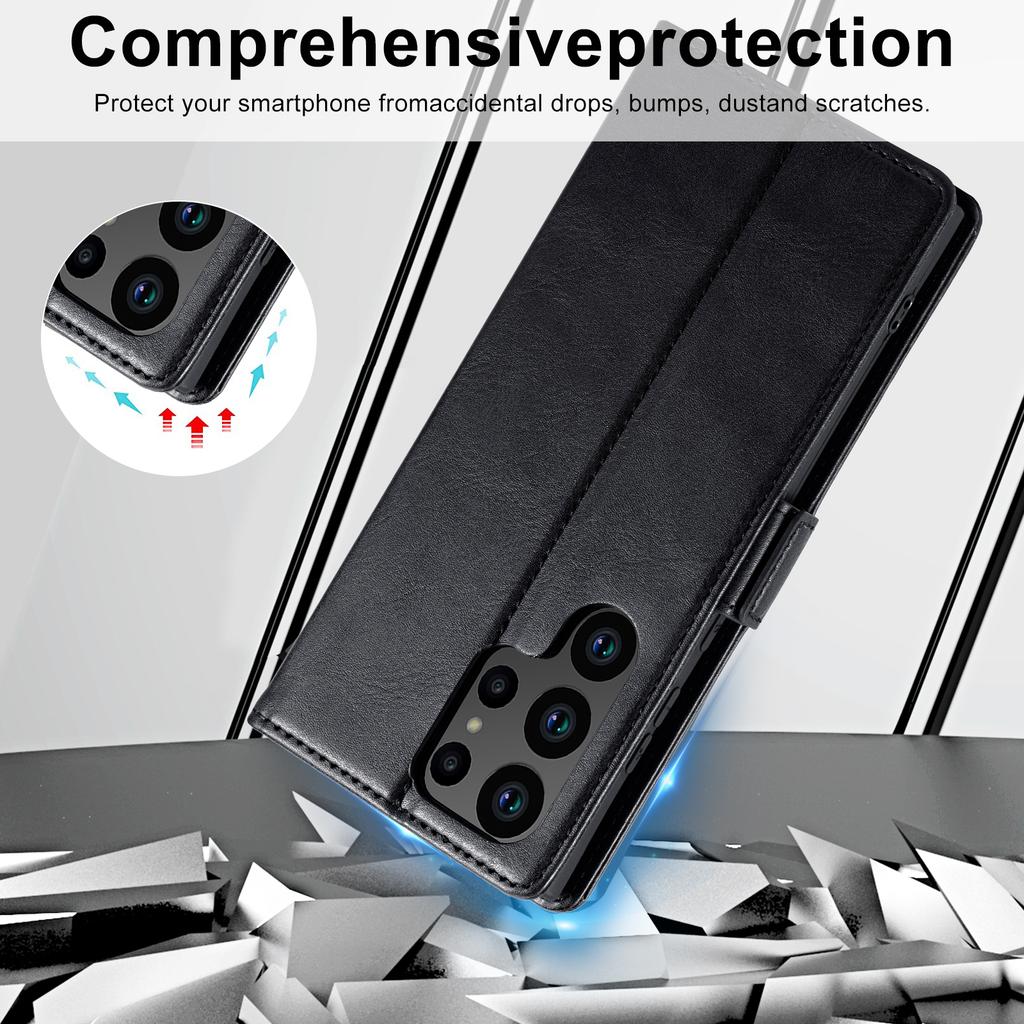 LC.IMEEKE For Samsung Galaxy S24 Ultra Case RFID Blocking Wallet Leather Phone Cover