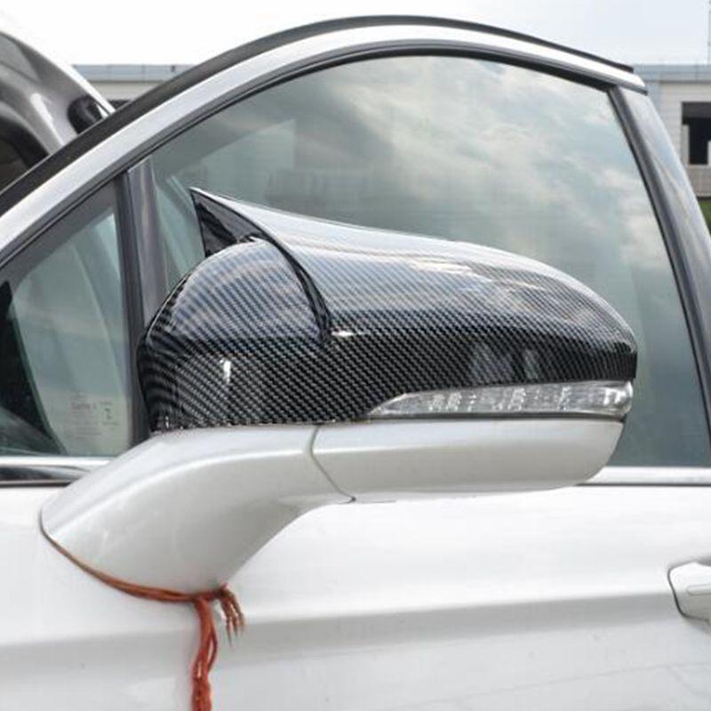 For Ford Mondeo/Fusion 2013 -2018 Low Profile Carbon Fiber Paste Rear Side Horn Mirrors Rearview Cover Trim Car