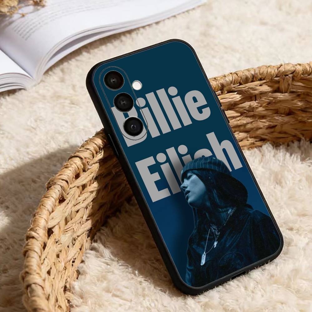 Famous S-Singer B-Billie Eilish Phone Case For Samsung Galaxy A91,80,73,72 ,71,53,52,32 ,31,22,21s,20,Soft Black Case