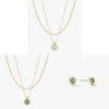 Green Eastern Tomb Natural Stone Necklace With Geometric Pendant For Fashion Casual Wear