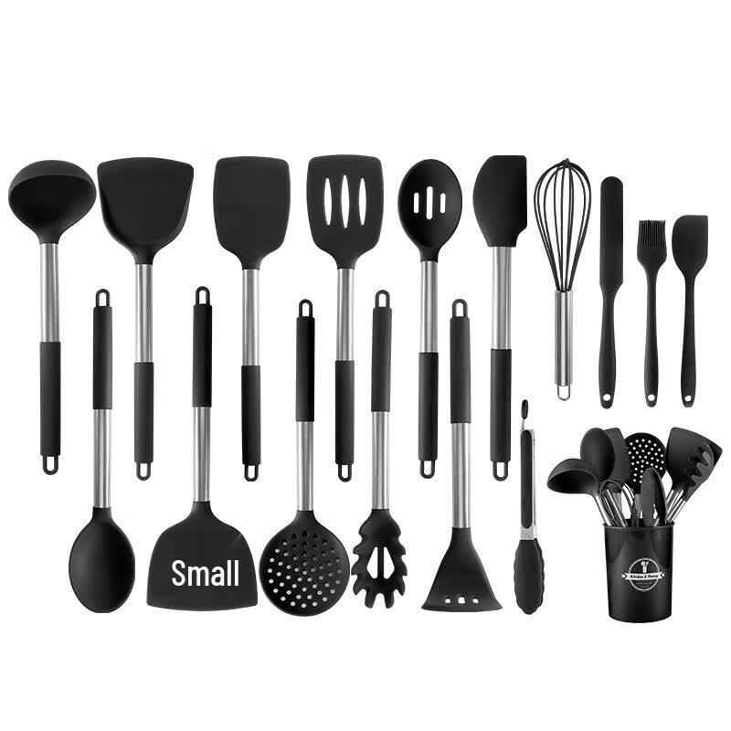 MDNG Stainless Steel Silicone Kitchen Utensil Set