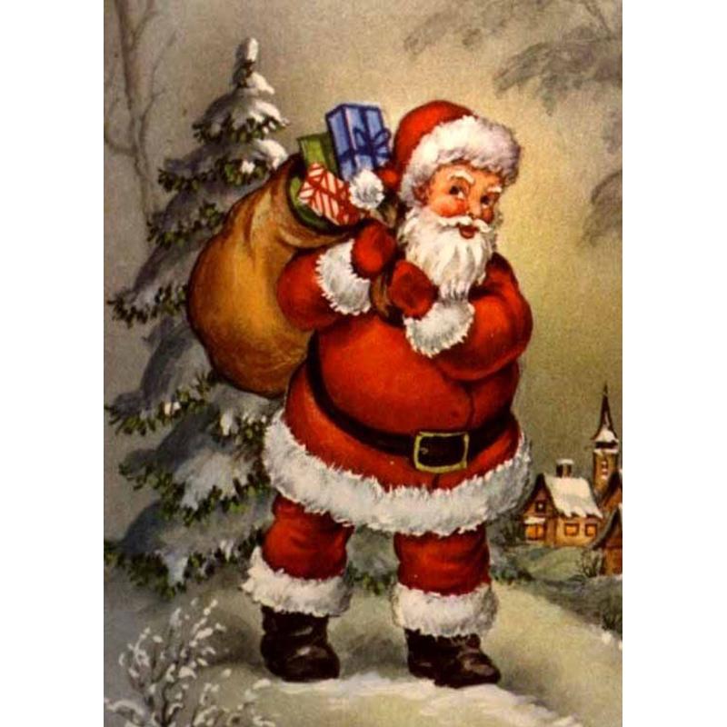 DIY Santa Claus 5D Diamond Painting Full  Round Drill Christmas Diamond Embroidery Mosaic Home Decor Wall Art