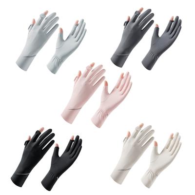 2 Stück Damen Sonnenhandschuhe Autofahren Radfahren Dünne Fäustlinge Hautschützende Handschuhe zum Autofahren und für Outdoor-Sportarten