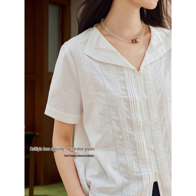 INMAN French-Style Linen-Cotton Embroidered Blouse