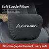JOFT7 Breathable Car Neck Pillow Premium Suede Memory Foam Headrest For C5X e-C4 X e-C3 C4 C3 C5 Berlingo C-Elysee Keychain