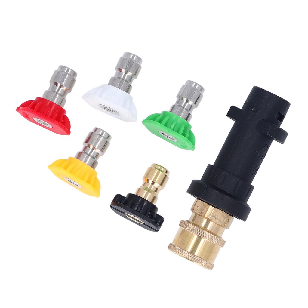 14in Hochdruckreinigerpistolenadapter mit 5-teiligem Düsenset für Karer K2 K3 K4 K5 K6 K7