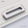 2pcs Recessed Door Handles, 4.37 in Rectangle Sliding Closet Door Handles, Aluminum Alloy Drawer Pulls for Cabinet, Door, Win