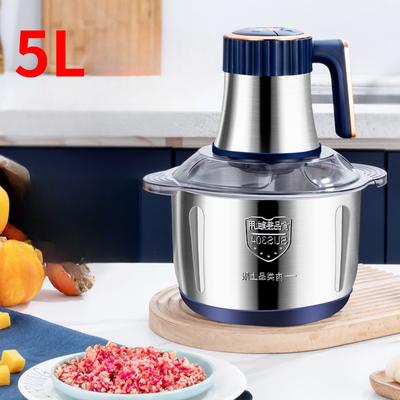 Tocator de carne cu capacitate 5L Tocator de carne electric din otel inoxidabil cu 5 viteze 500W Robot de bucatarie multifunctional de mare putere pentru bucatarie