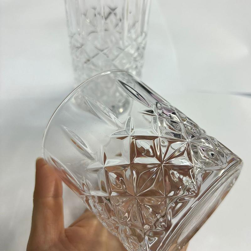 310ml/320ml Glass Diamond Coffee Cups Termos Household Water Bottle Wine Glasses Luxury Beverage Cup Juice Cup Wholesale Cups