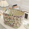 Chic Country-Style Canvas Storage Basket - Portable Organizer for Underwear, Shoes & Accessories, Machine Washable