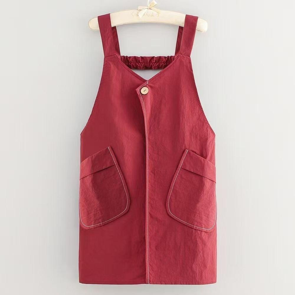 Waterproof Kitchen Apron Anti-Stain Vest-Style Apron Work Clothes Adult Apron Restaurant
