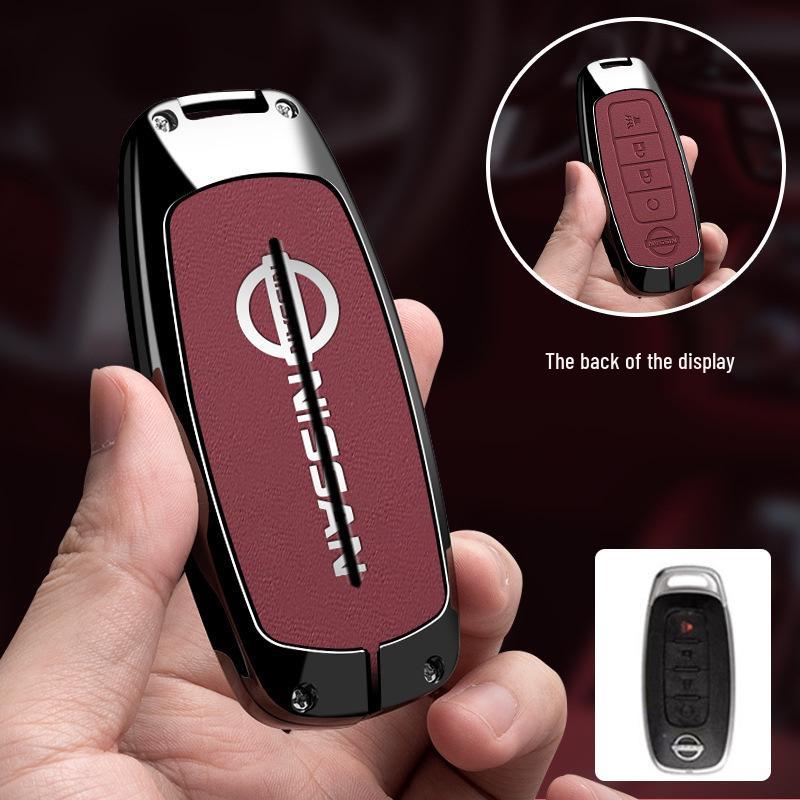 Metal Keychain Cover for Nissan Qashqai, X-Trail, Tiida, Kicks, Murano, Sylphy, Terra