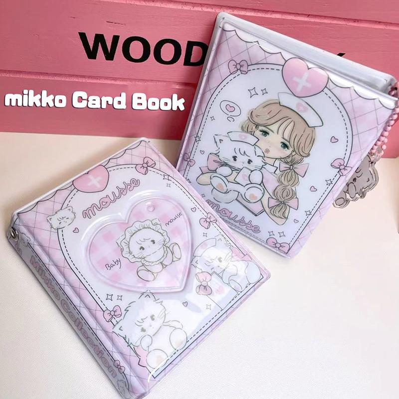 Double-Sided Storage 3 Inch Mini Binder Kpop Album Cute Mikko Name Card Book Photo Album With 20/18 Pockets Small Card Booklet