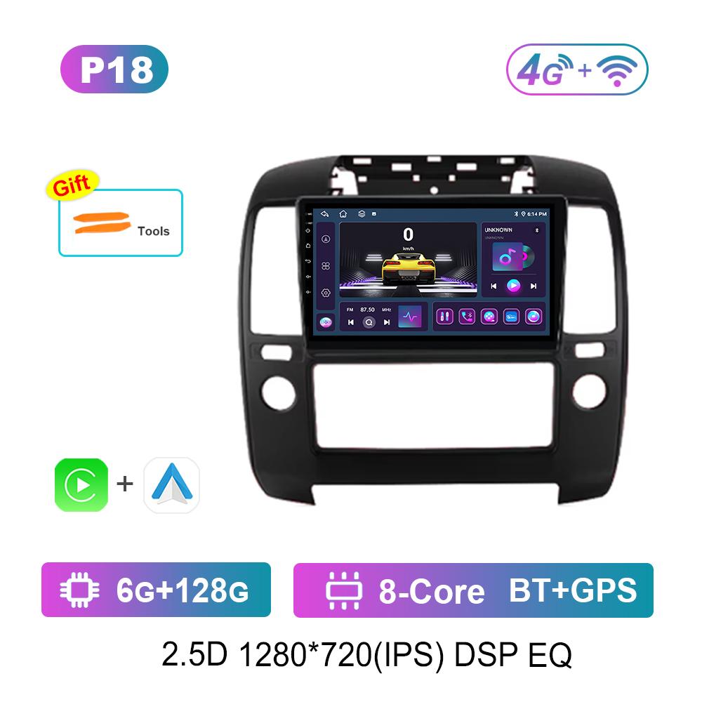 Bluetooth 9'' for NISSAN NAVARA 2006 - 2012 Android OS GPS Car Video Multimedia Player Auto Tools WiFi IPS Screen 4G Cooling Fan