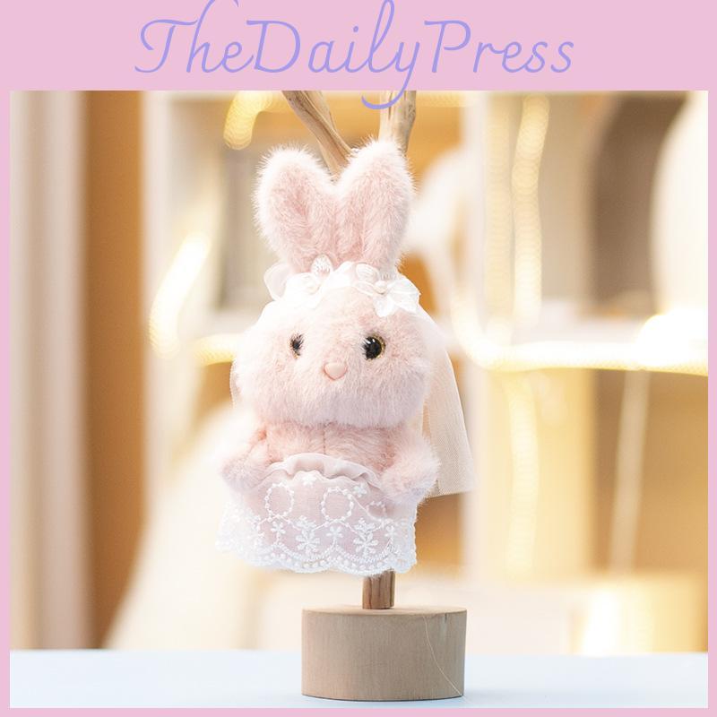 Plush Rabbit Toy Pendant Wedding Gift Cute Animal Plush Doll For Bridal Decor