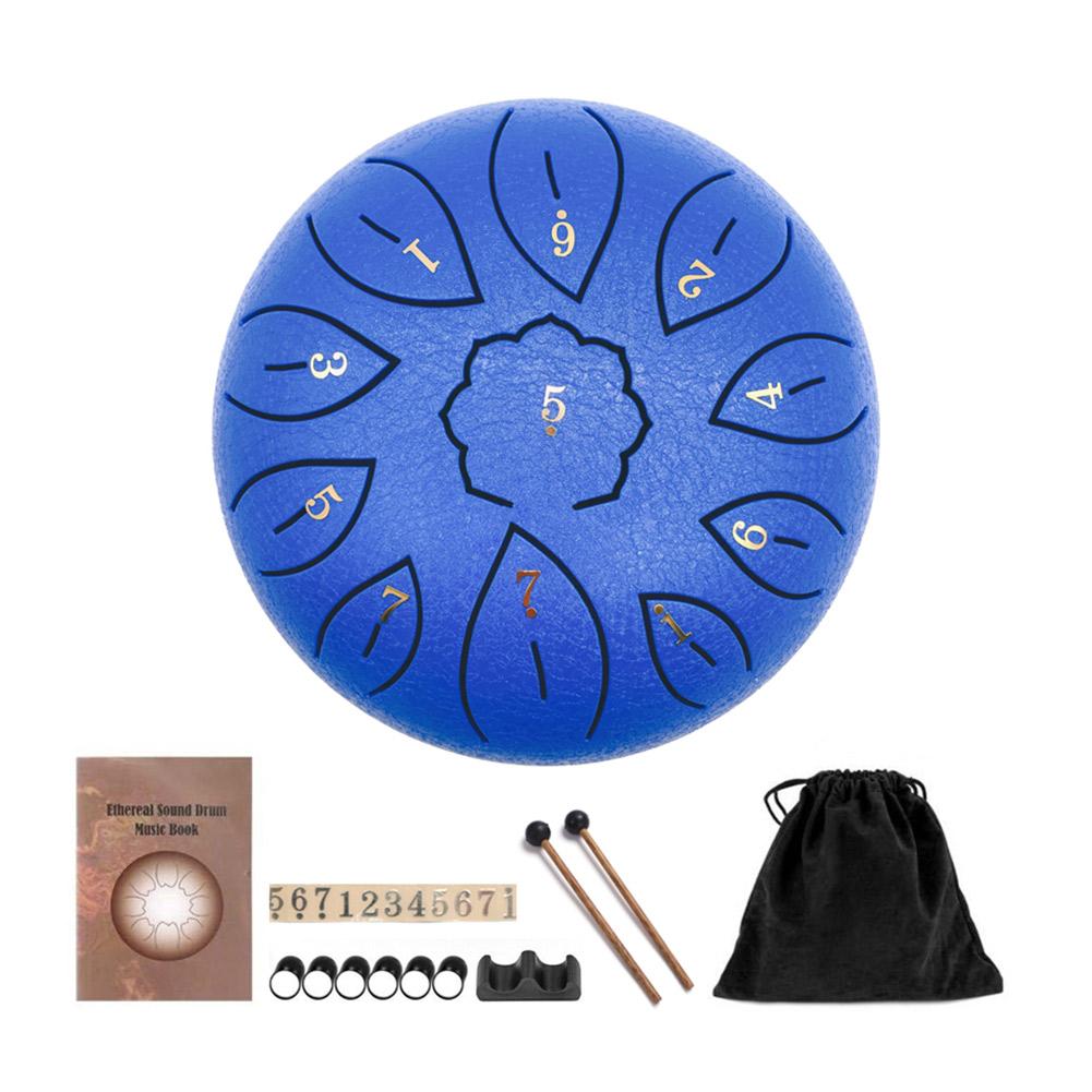 6 inch Steel Tongue Drum  With Drumsticks Tune Percussion Musical Instrument Steel Tongue Drum for Beginners With 11 Tones