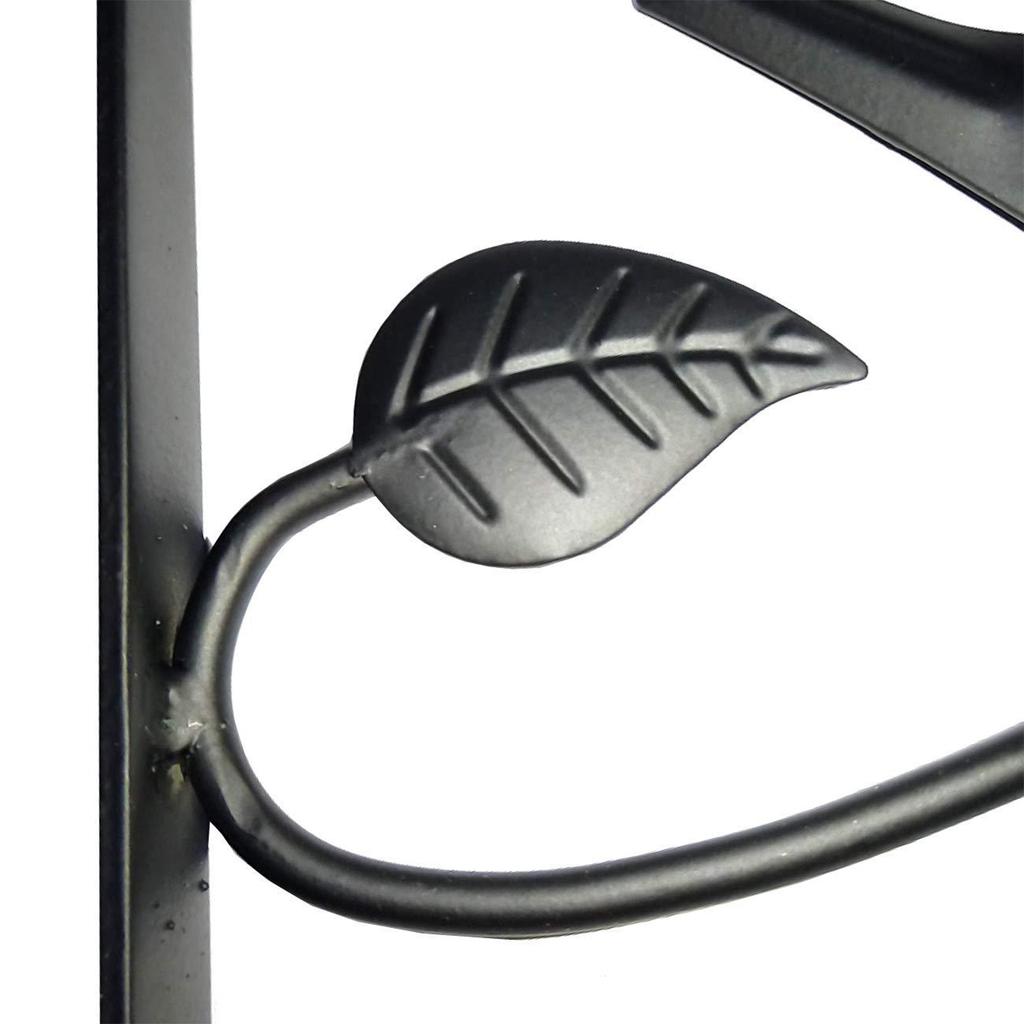Iron Flower Basket Bracket Wall Mount Hook Stand 30x24cm with Screws