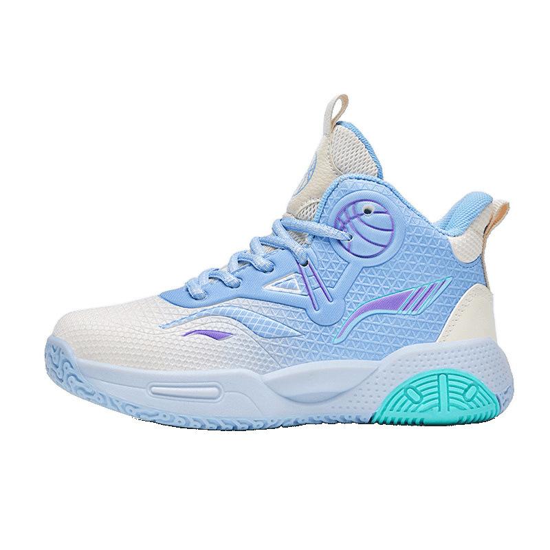Boys basketball shoes 2025 spring and summer new middle-aged and older children's sports shoes mesh breathable youth running shoes