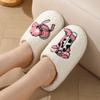 New winter flower boots cotton slippers women's home indoor thermal slippers slippers autumn and winter home
