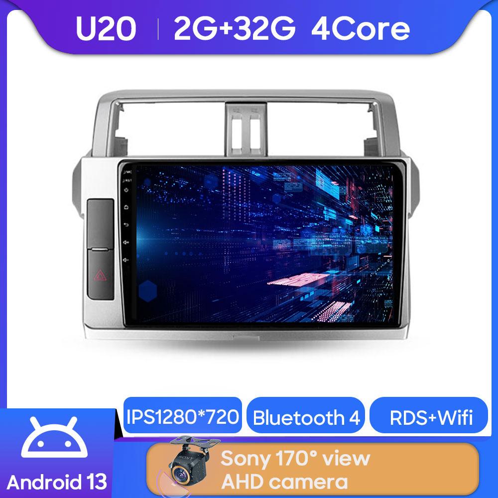 

10,1-дюймовый Android 13 автомобильный радиоприемник мультимедийный проигрыватель для Toyota Land Cruiser Prado 150 2013 - 2017 GPS беспроводной Carplay Android Auto