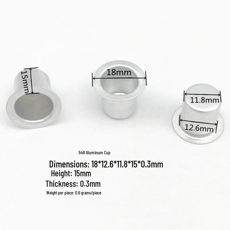 White Aluminum Cup Candlestick Ornament for Dining Table - Christmas Candlelight Handicraft