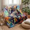 Mechanical Elephants and Butterflies Theme blanket Lightweight Warm Flannel Blanket Decorative Throw Blanket for Home Decoration