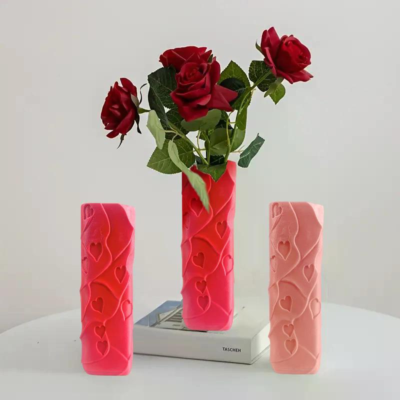 Love Vine Vase Love Shaped Tabletop Centerpiece Decoration Romantic Love Sign Valentines Wedding Vases Decor Home Decor Gift